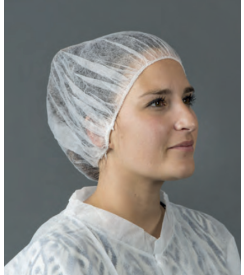 HY@PRO Haarnetje ronde elastiek PP wit 61cm | 100 stuks