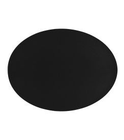 Ziczac Placemat Trudo ovaal kunstleer zwart 33x45cm