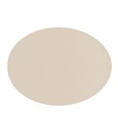 Ziczac Placemat Trudo ovaal kunstleer crème 33x45cm