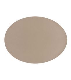 Ziczac Placemat Trudo ovaal kunstleer zand 33x45cm