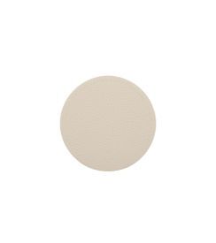 Ziczac Coaster Trudo kunstleer crème 10cm | 4 stuks
