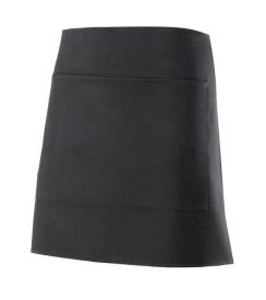 Velilla Korte Schort met zak zwart 39,5x72cm