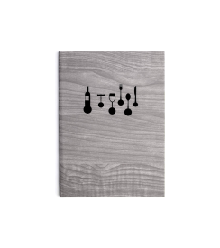 Lacor Menuboek Cassat A5 grijs 17x23,5cm