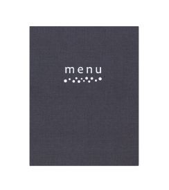 Lacor Menuboek Pablo A4 donkergrijs 25x32cm