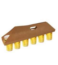 Bekerdrager karton 6 bekers | 30 stuks