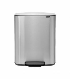 Brabantia Bo Pedaalemmer matt steel 2x30L 