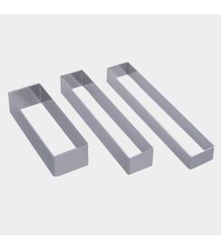 De Buyer Bakvorm rechthoek inox 10x2,5xH3cm