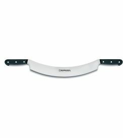 Fischer-Bargoin Gebogen kaasmes met 2 zwarte handvaten 35cm 