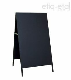 Etiq-Etal Krijtstoepbord metaal leisteen zwart 62x81x117cm