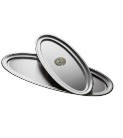 Inoxibar Schotel ovaal met boord 80x30cm 
