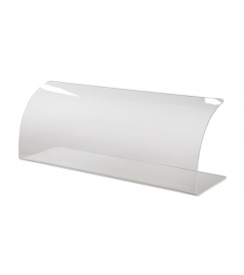 Toonbankstaander softline gebogen plexi 100xH35cm