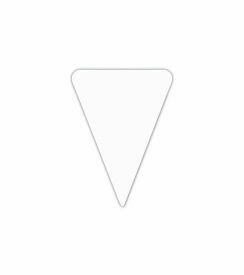 Etiket driehoek wit 4,5x3,3cm | 100 stuks