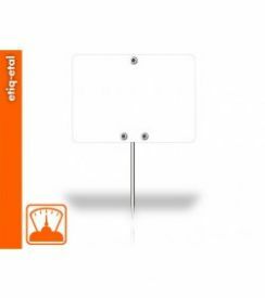 Etiq-Etal Etiket met inox prikker wit 7x5cm | 10 stuks