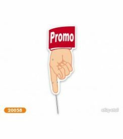 Etiq-Etal Plaatje Hand "Promo" | 5 stuks