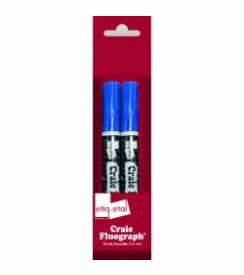Etiq-Etal Krijtviltstift klein model blauw | 2 stuks