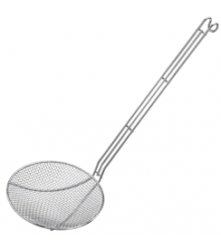 Schuimspaan rond draadgreep inox 14cm 