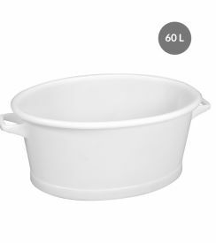 Gilac Kuip ovaal plastic wit 60L 74x49cm