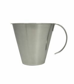 Linden Maatbeker met open handvat inox 1L