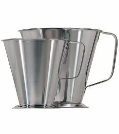 Linden Maatbeker met voet en gesloten handvat inox 1L 