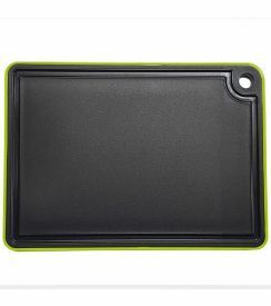 Snijplank antislip zwart/lime 270x190x9mm