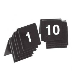 Tafelnummers zwart set 1-10