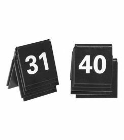 Tafelnummers zwart set 31-40