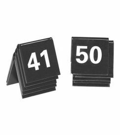 Tafelnummers zwart set 41-50