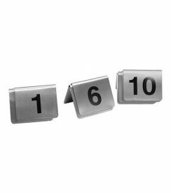 Tafelnummers RVS set 1-10