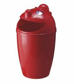 Vepa bins afvalbak met gezicht rood 75L 