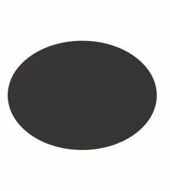 Mesapiu Ovale Placemat in Imitatieleer Nappa black 45x33cm