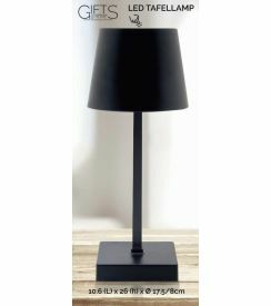 Tafellamp LED zwart H26cm