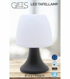 Tafellamp LED wit/zwart H19cm