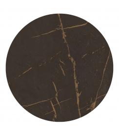 Tafelblad HPL LINE Black Copper Marble Ø900mm