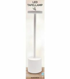Tafellamp Led touch USB wit 8x8xH34cm