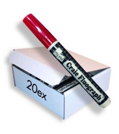 Etiq-Etal Krijtviltstift klein model rood | 20 stuks