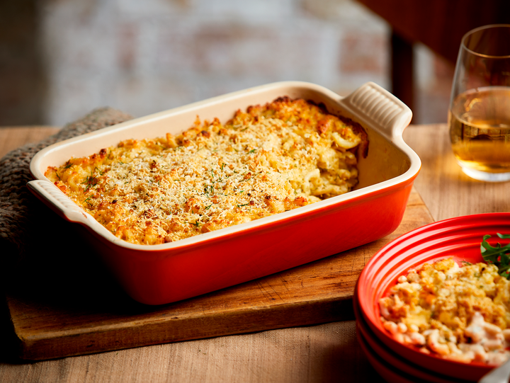 Een klassieker met een twist: Mac and cheese met krab